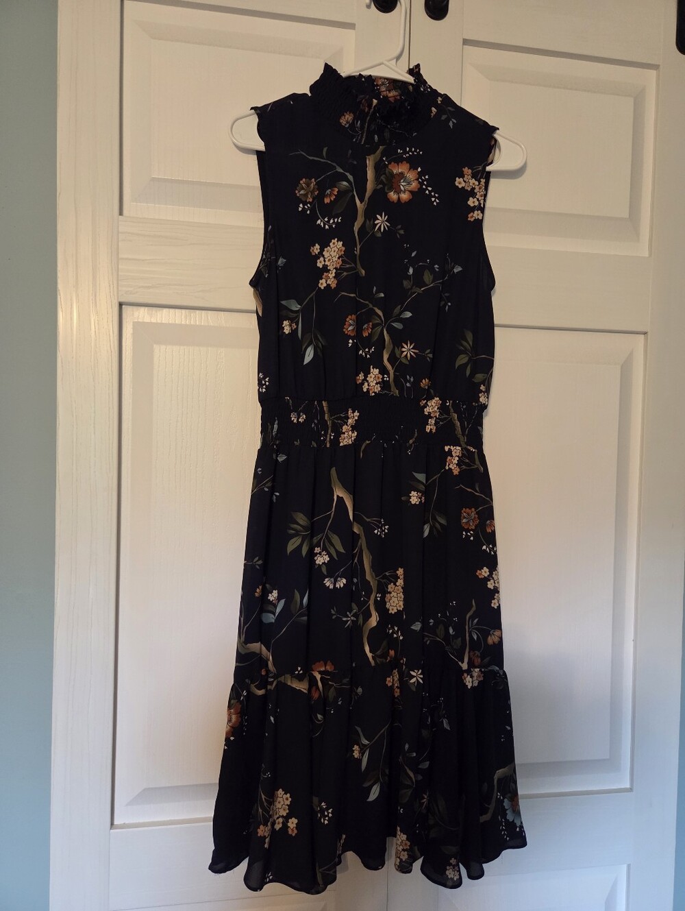 Nanette Lepore Women's Navy Floral Sleeveless Dress Size 8 Like NEW! - Picture 6 of 6